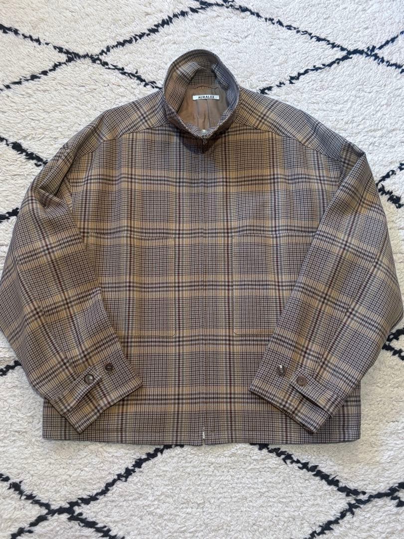 AURALEE オーラリー　WOOL SERGE CHECK ブルゾン