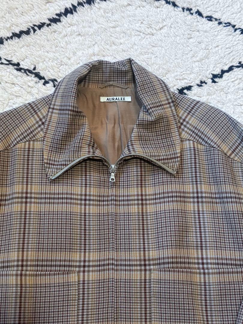 AURALEE オーラリー　WOOL SERGE CHECK ブルゾン