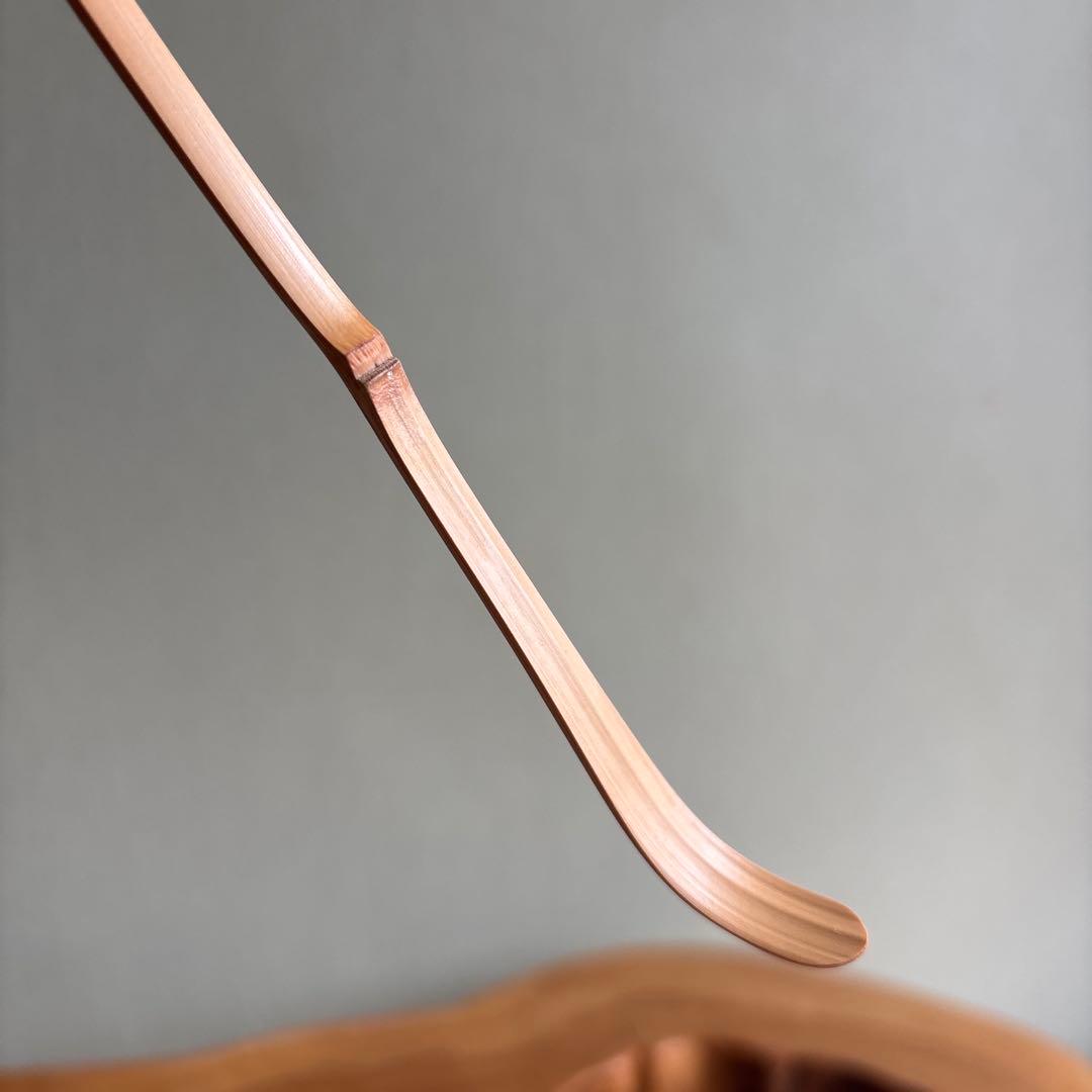 茶杓 銘「鴨の声」 八坂神社 祇園祭神輿洗松明の残竹 竹筒 木箱入り