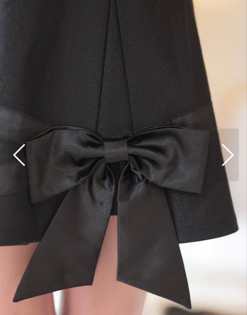 Sugar ブラックリボン付きドレス