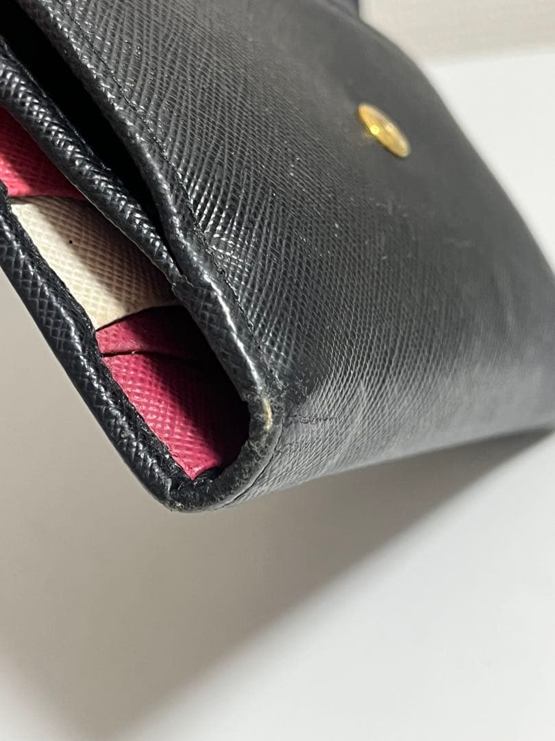 PRADA サフィアーノ　マルチカラー　二つ折り財布
