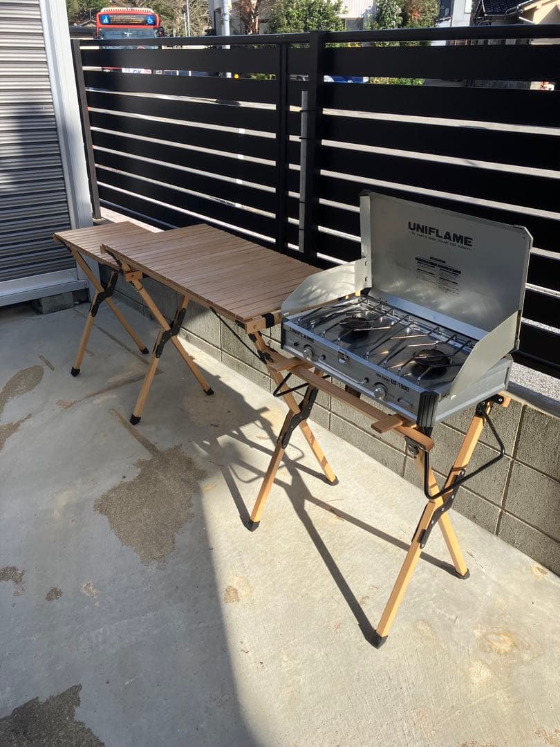 FIELDOOR ウッドロール　キッチンテーブル ツーバーナー対応