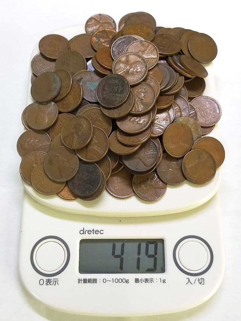 古銭　アメリカ　1セント　麦ペニー　1kg強