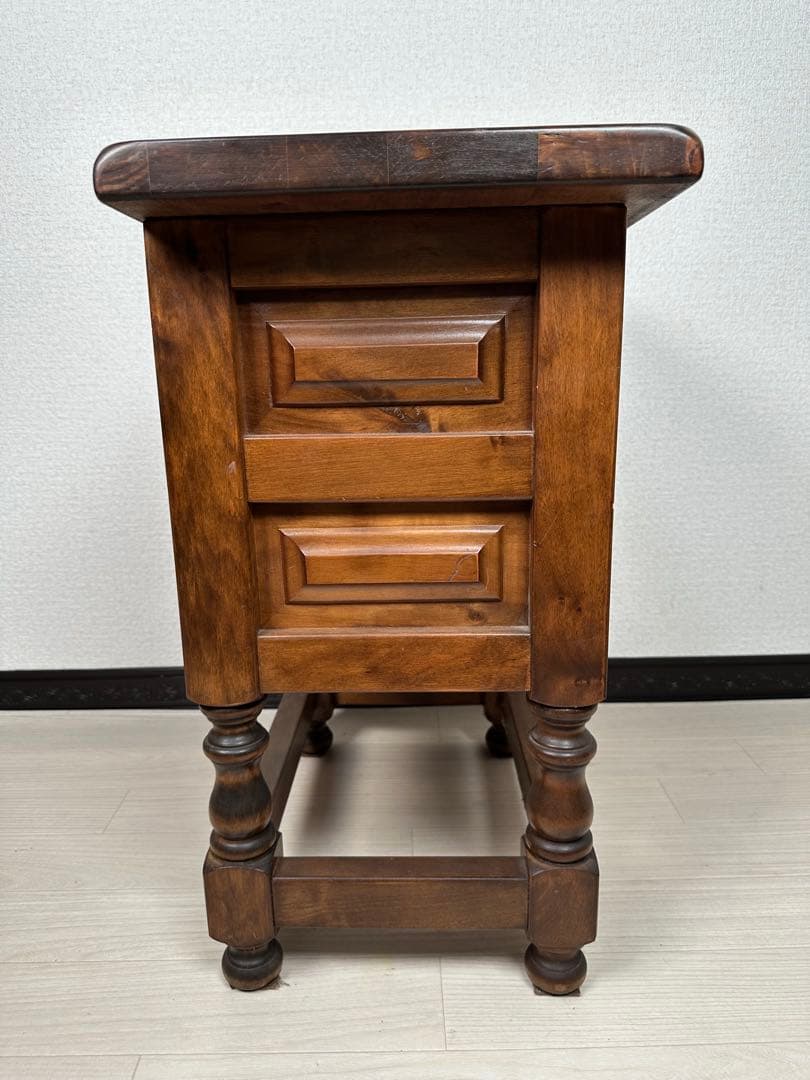 カントリースタイル 木製 サイドテーブル ベッドサイド チェスト ※i4※