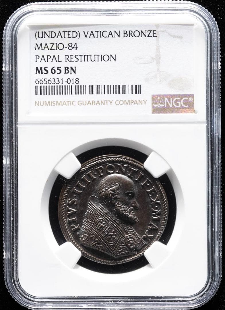 NGC TOP POP教皇ピウス3世 ブロンズメダル