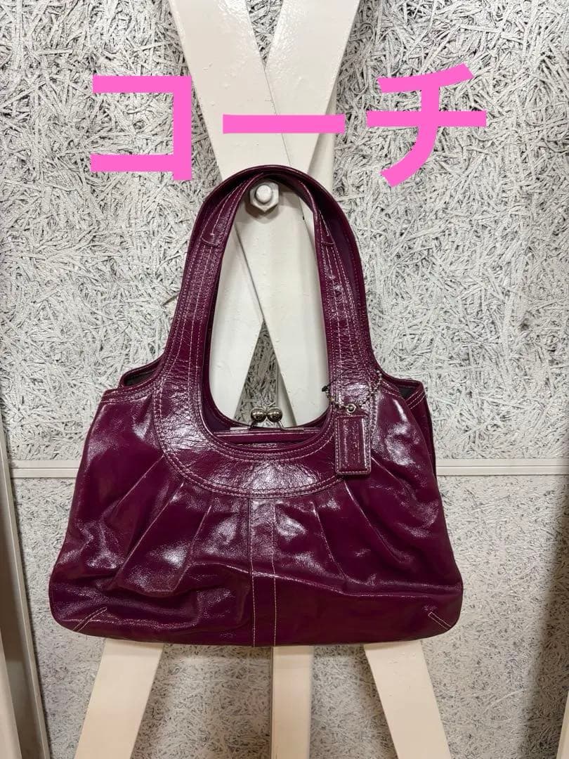 コーチ がま口ハンドバッグ