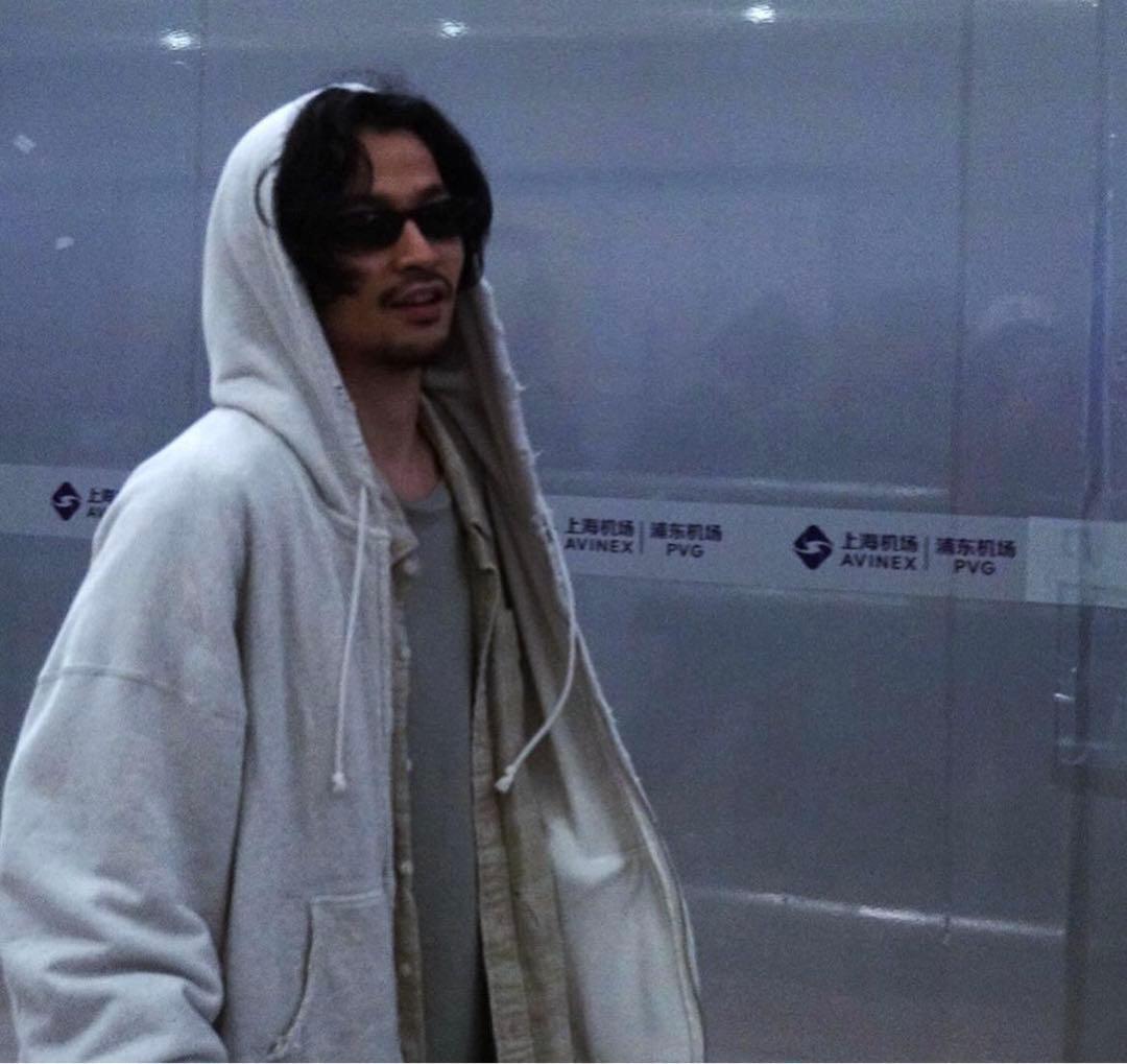 トップス ANCELLM layered zip up hoodie