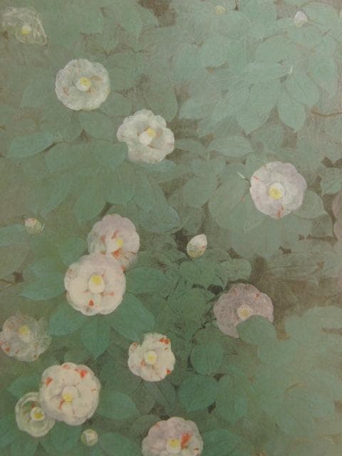 松本高明、【椿】、希少な額装用画集より、新品額装付、状態良好