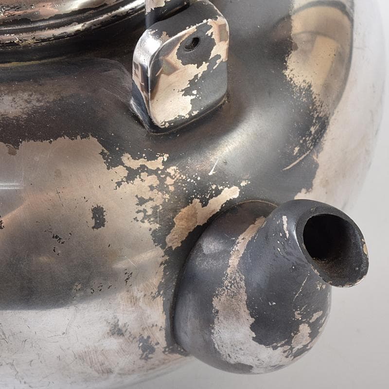 煎茶道具　三越銀製　銀瓶　湯沸し　約508g　L　R8166