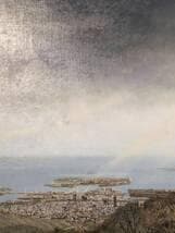 【真作】絵画　廣岡真知子　油彩10号　雨あがり　写実風景　箱・黄袋入　Y34