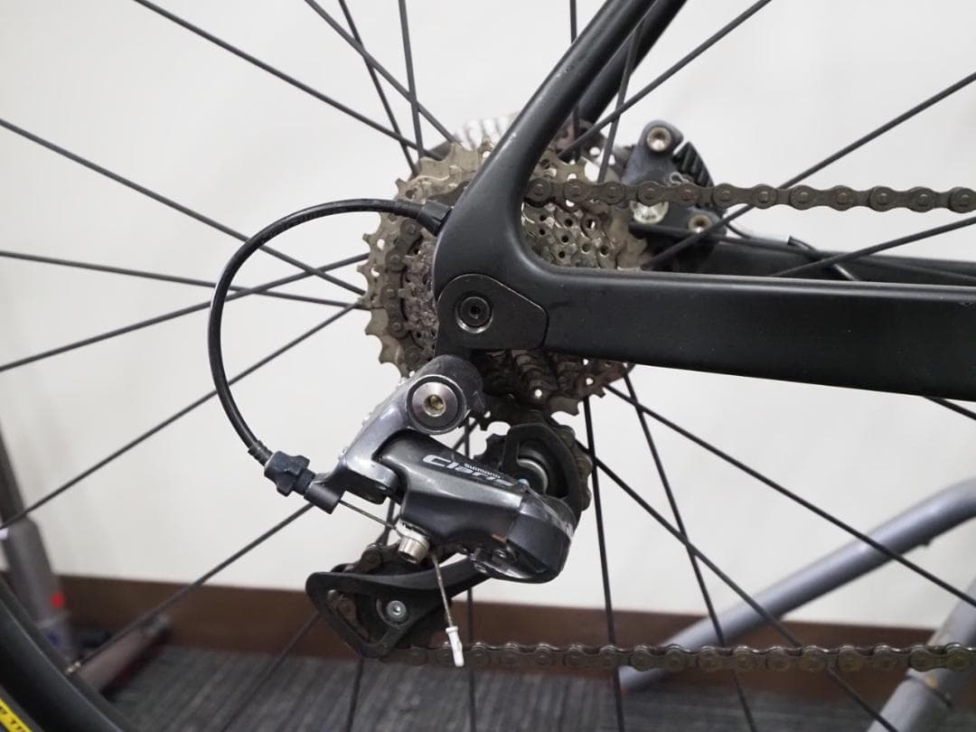 走行50キロ 毘沙 ５号 M カーボンフレーム ディスクブレーキ エアロスポーク