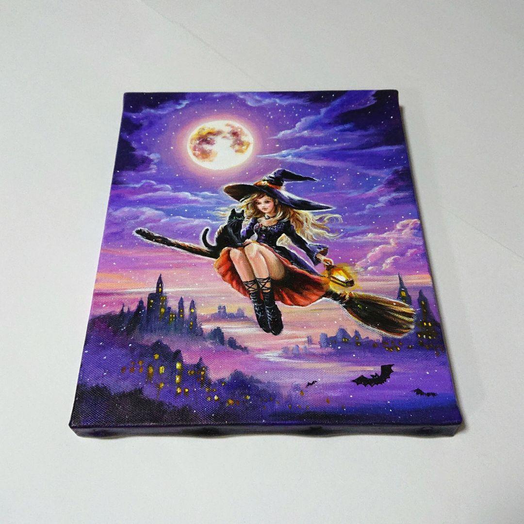 n*y様 【黒猫と共に】アクリル画 F3 風景画 絵画