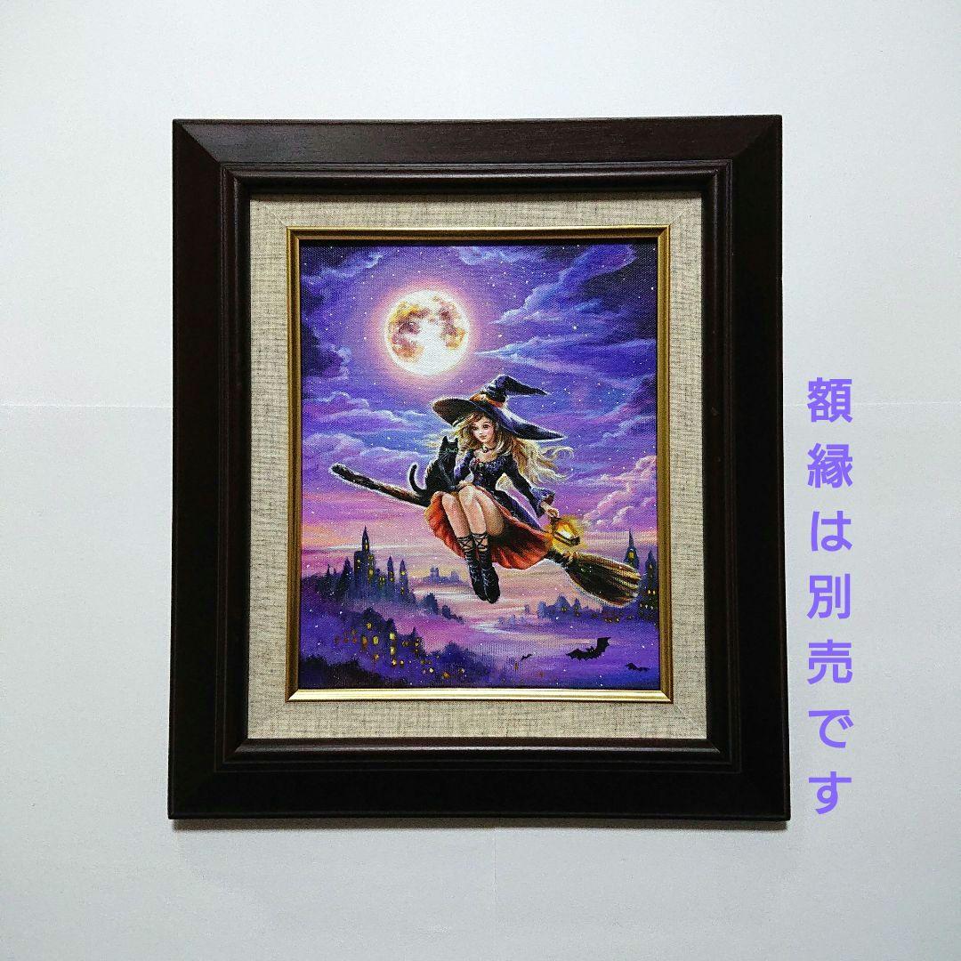 n*y様 【黒猫と共に】アクリル画 F3 風景画 絵画