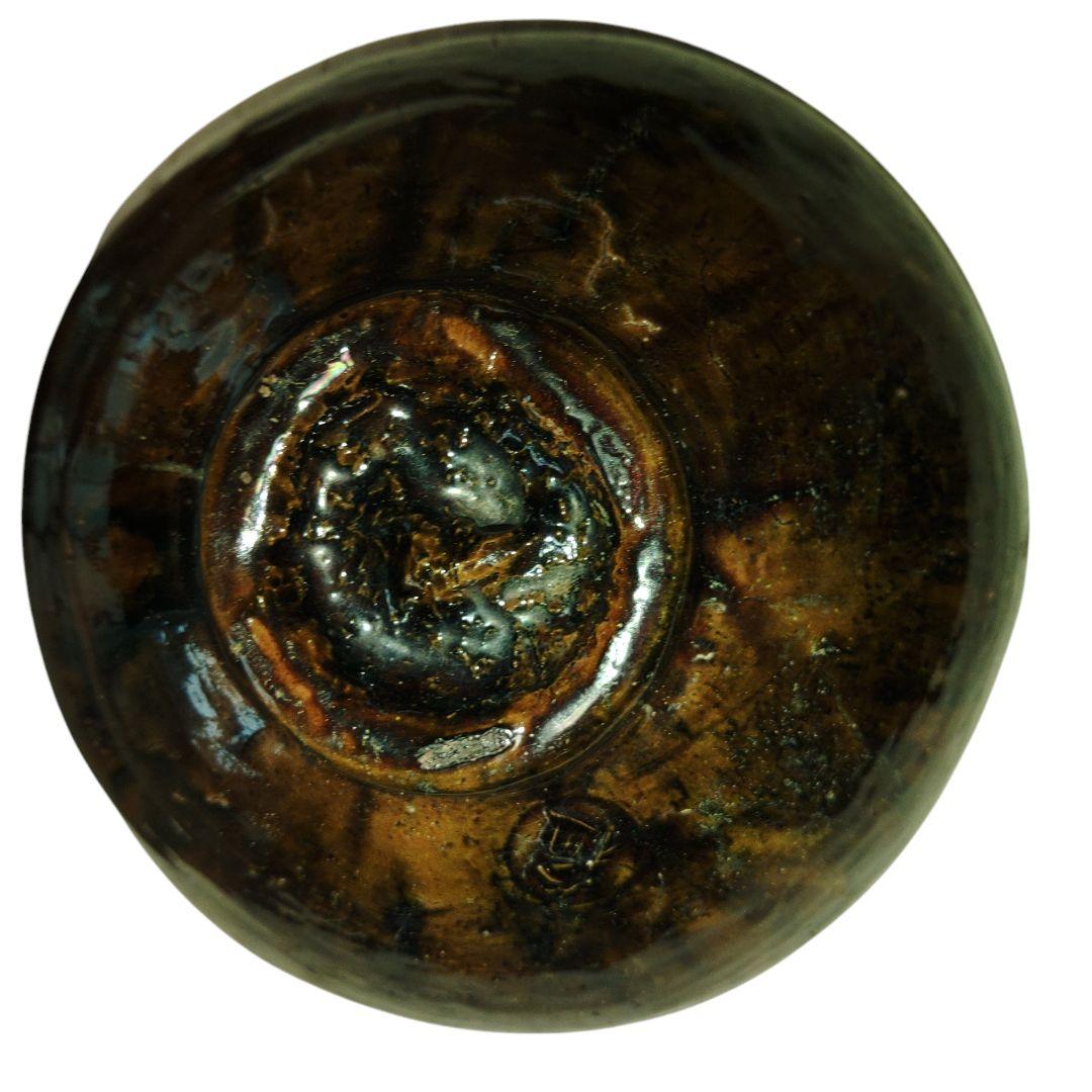 大樋焼　江戸時代　中興の祖五代目「大樋勘兵衛」黒茶碗 二重箱　希少品　茶道