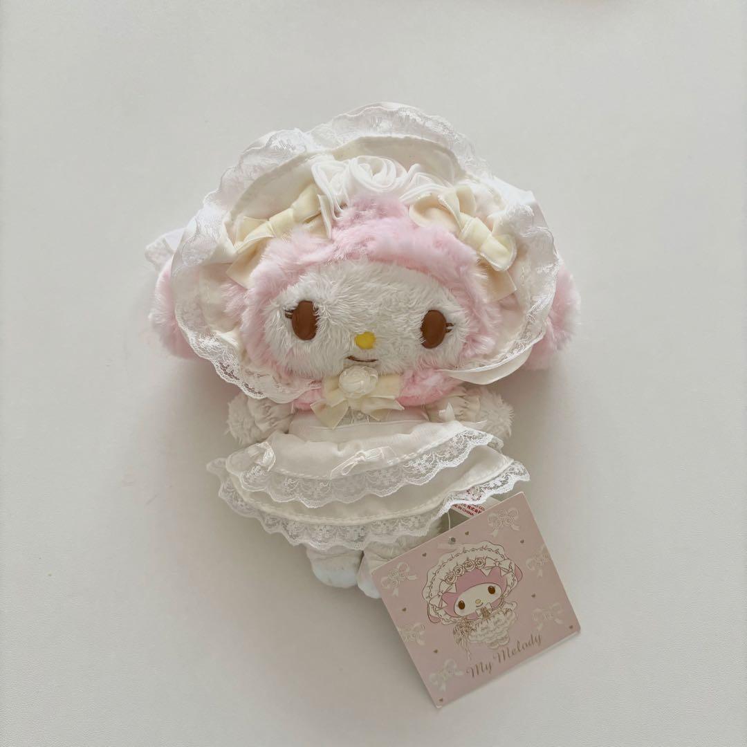 マイメロディ レースデザイン ウェディング 白 ロリータ マスコット タグ付き