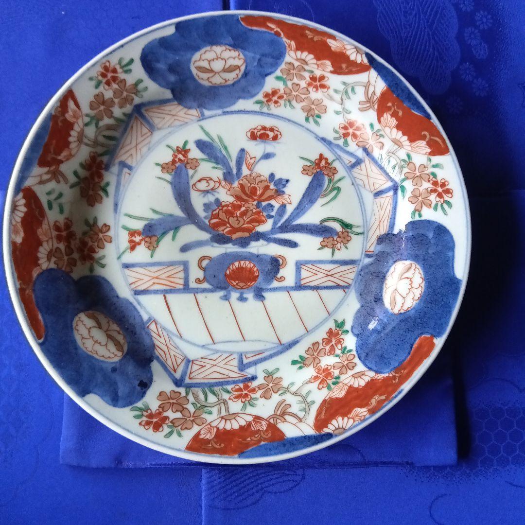 古伊万里兜皿花籠図柄無傷