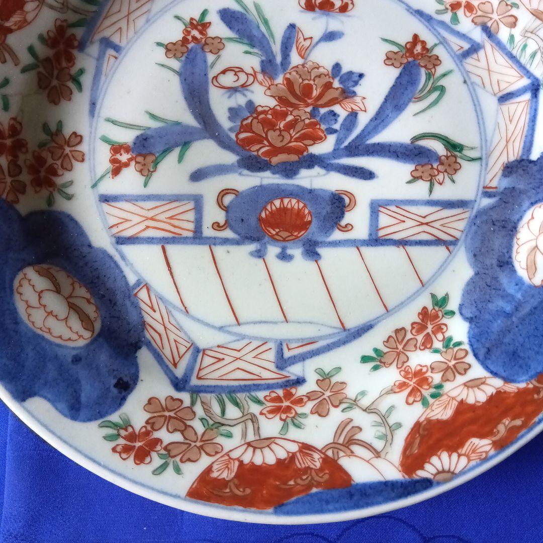 古伊万里兜皿花籠図柄無傷