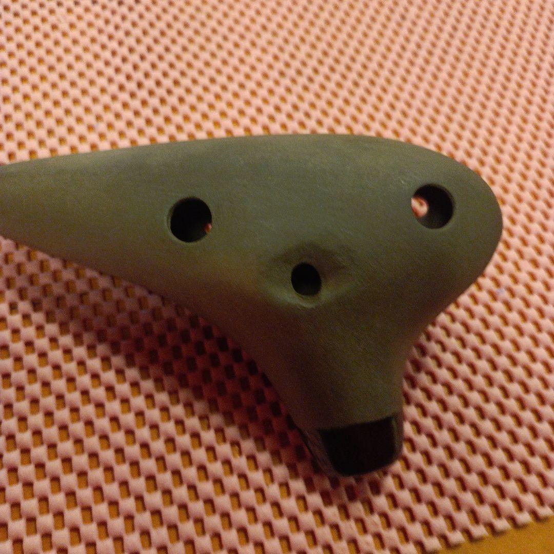 【希少】【ひぐらし 蜩 オカリナ】黒陶製 アルトＣ管