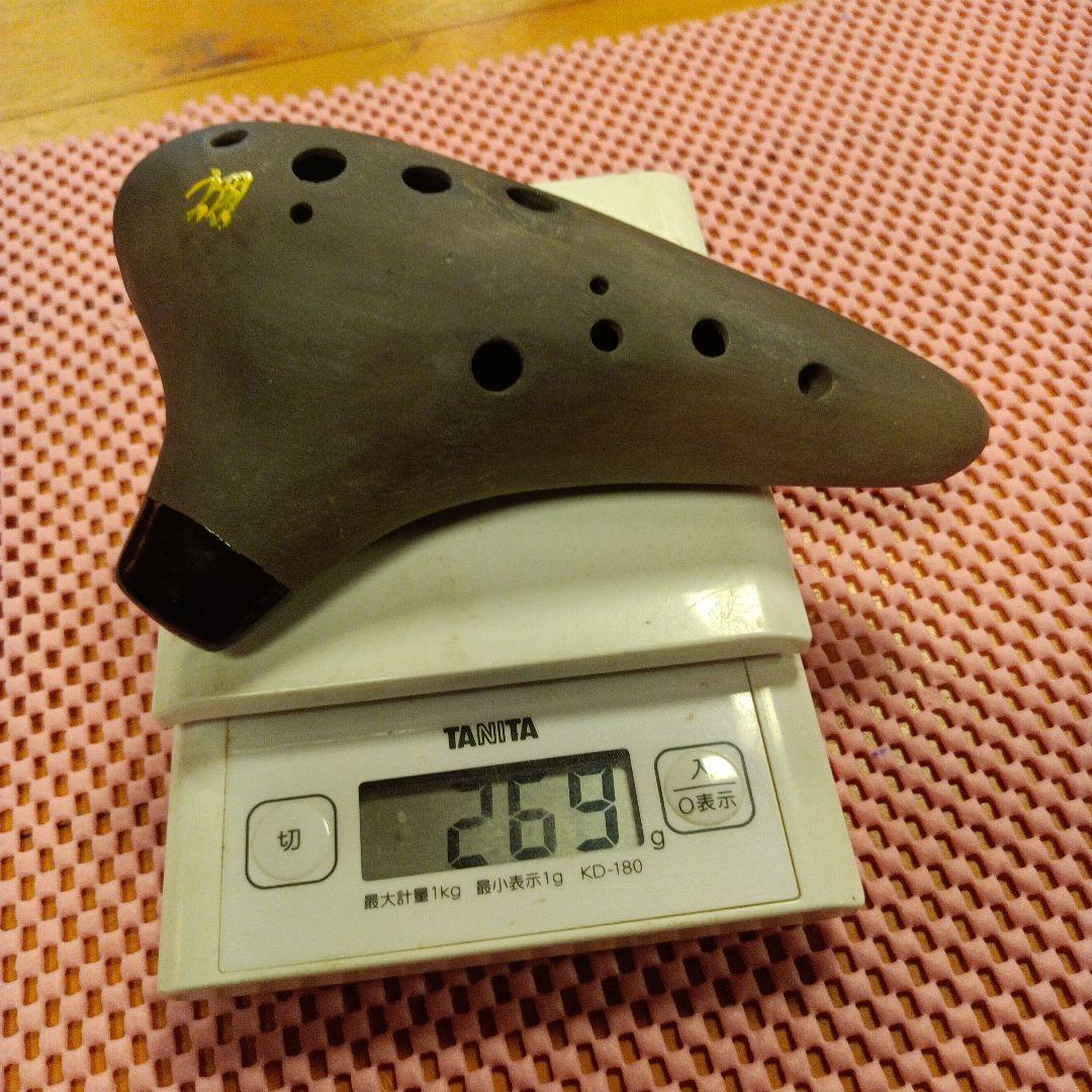 【希少】【ひぐらし 蜩 オカリナ】黒陶製 アルトＣ管