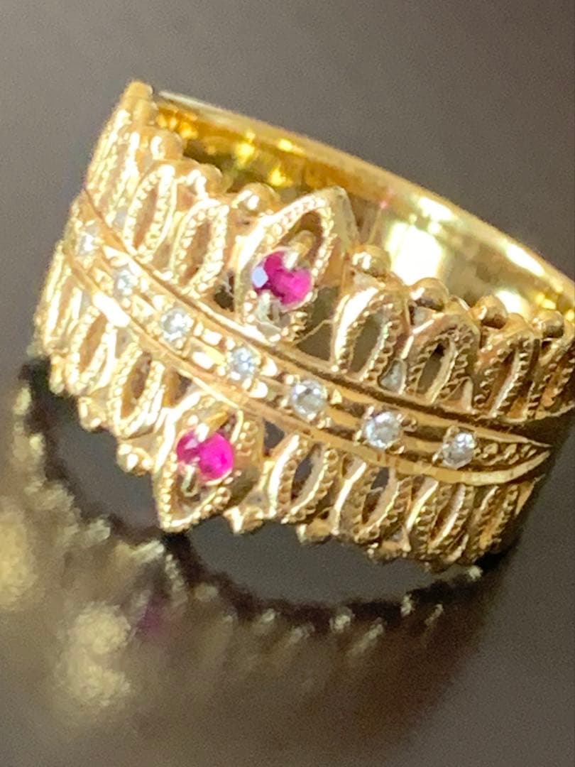 k18ルビーダイヤリング ✨5g✨