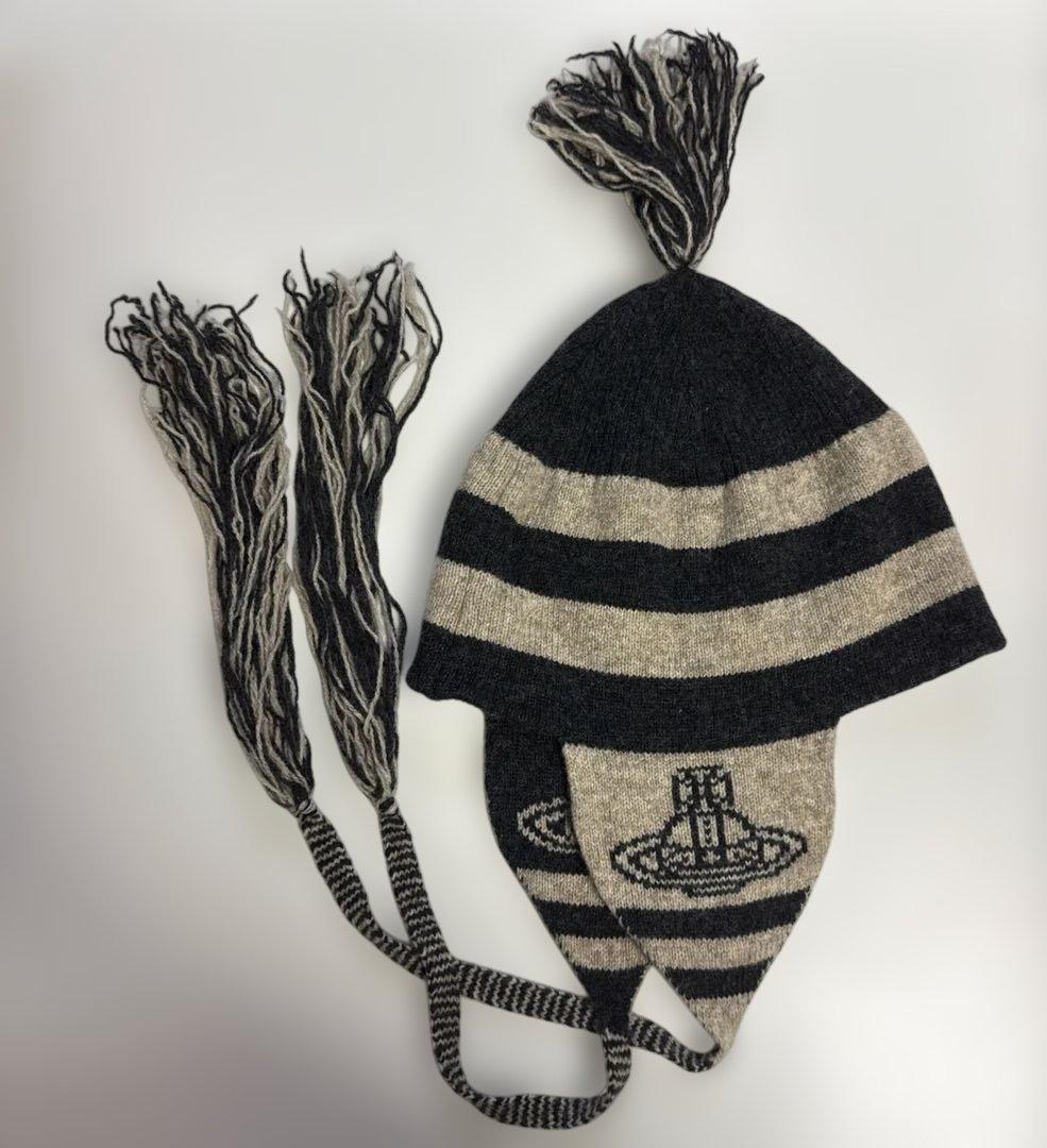 ヴィヴィアンウエストウッド 耳当てニット帽