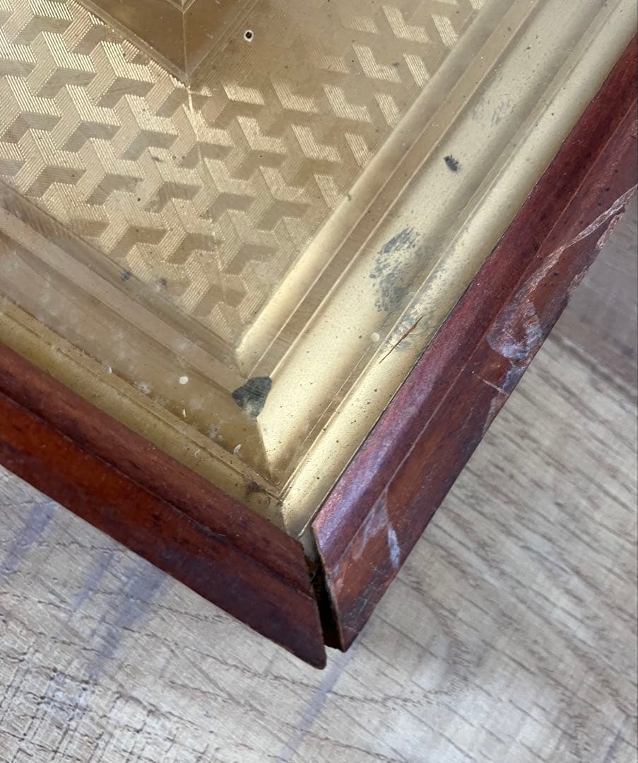 【宝石画】貴石画　雲雀作　アンティーク　レトロ　インテリア　絵