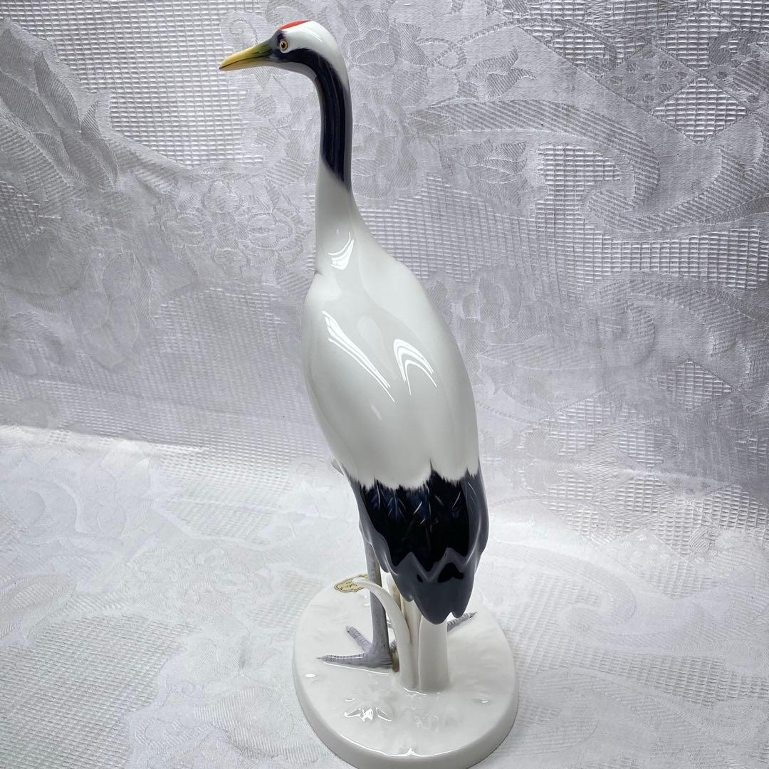 オールドノリタケ 丹頂 鶴 立ち鶴 フィギュリン 置物
