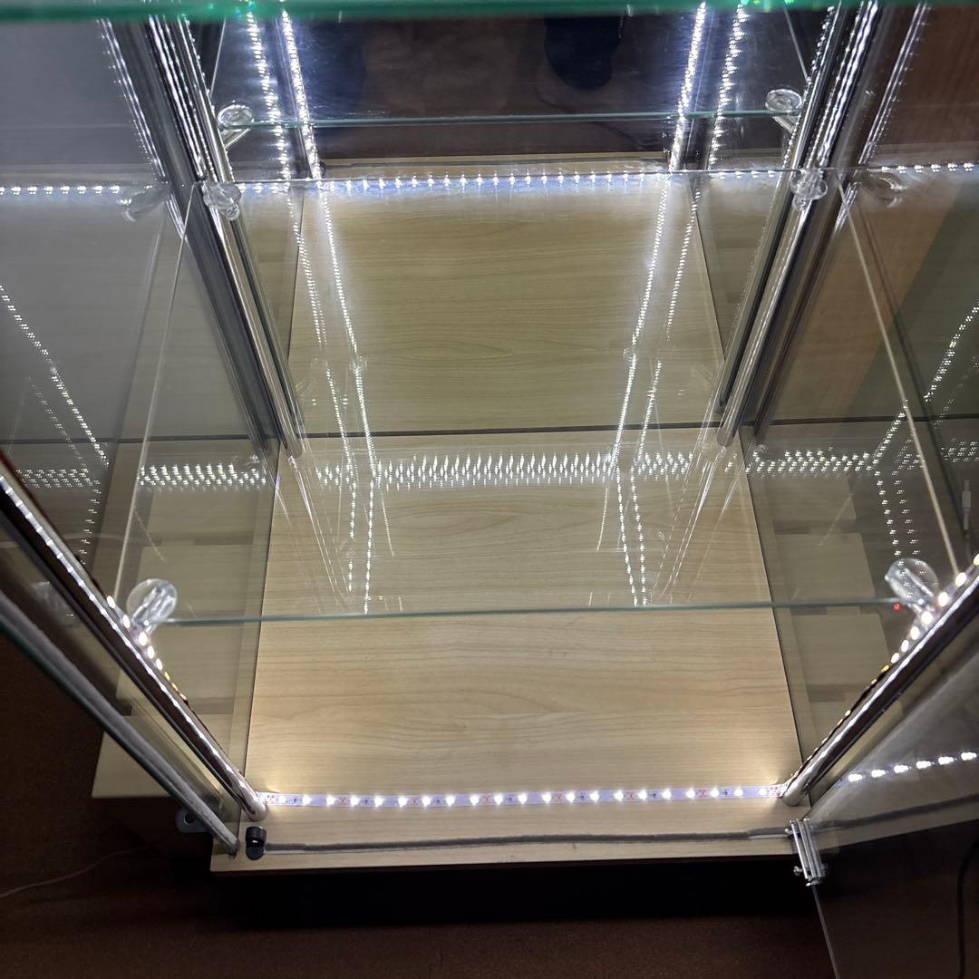 不二貿易 コレクションケース フィギュアケース 4段 背面ミラー