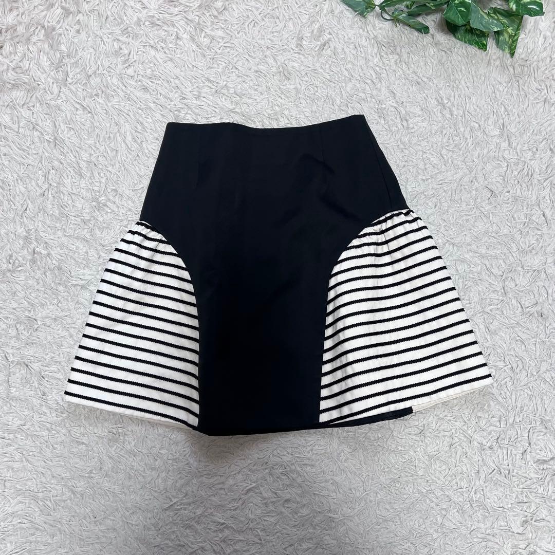 23SS ボーダーズアットバルコニー ファインダーボーダーミニスカート 36