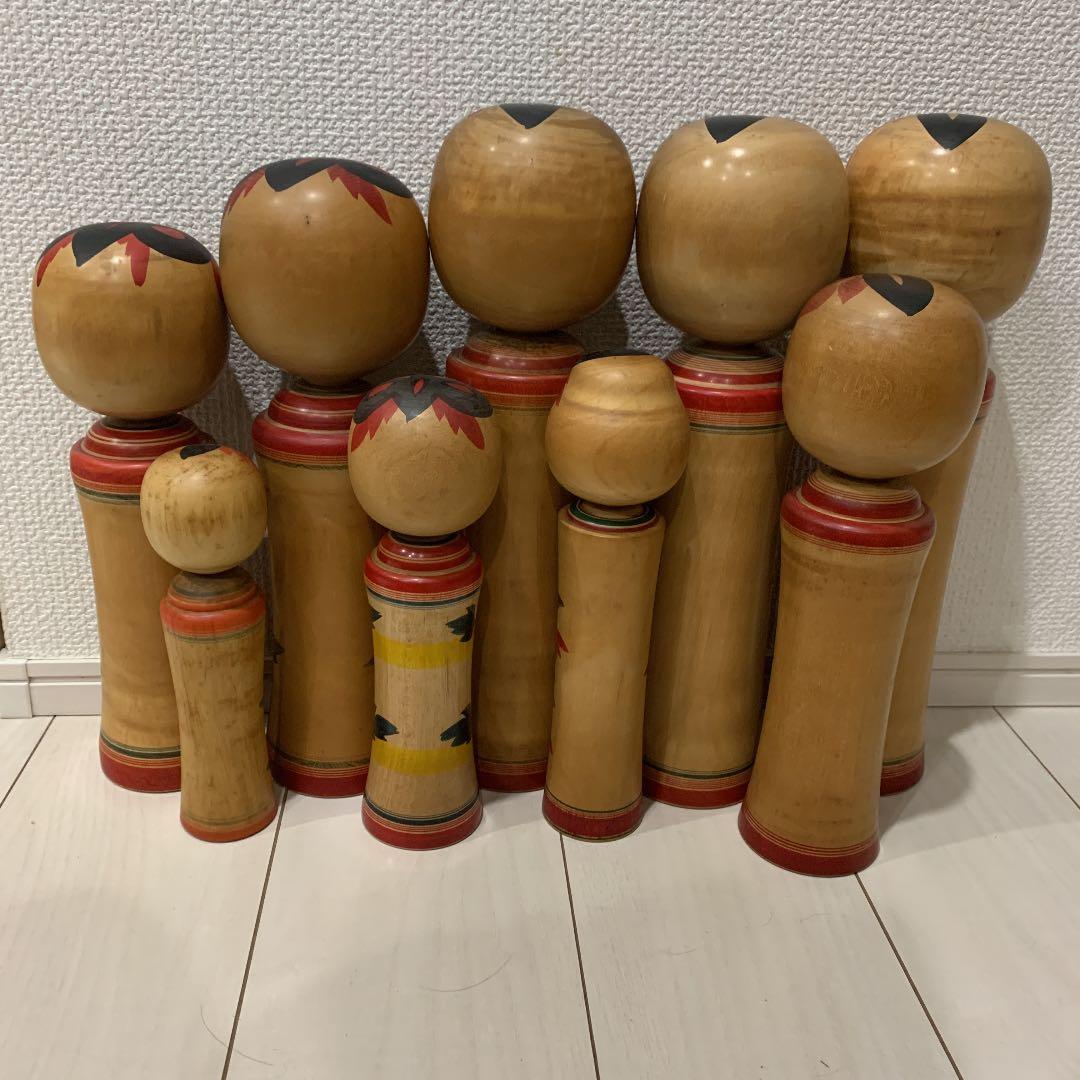 ♦️こけし9体♦️遊佐福寿(1930~2001)♦️ 高橋盛(1890～1973）