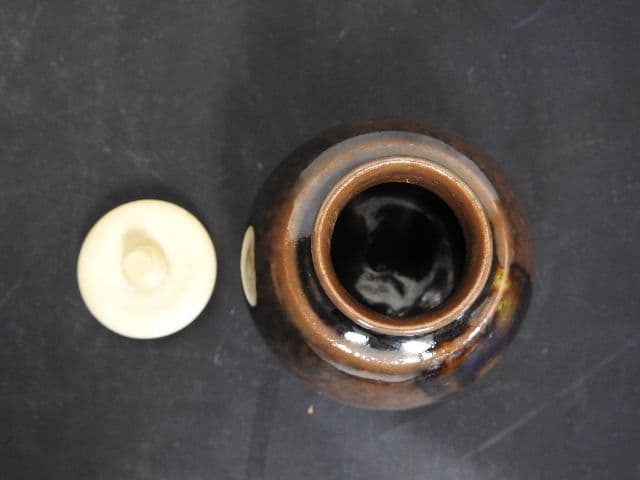 膳所　茶入　　共箱有　M１４７１