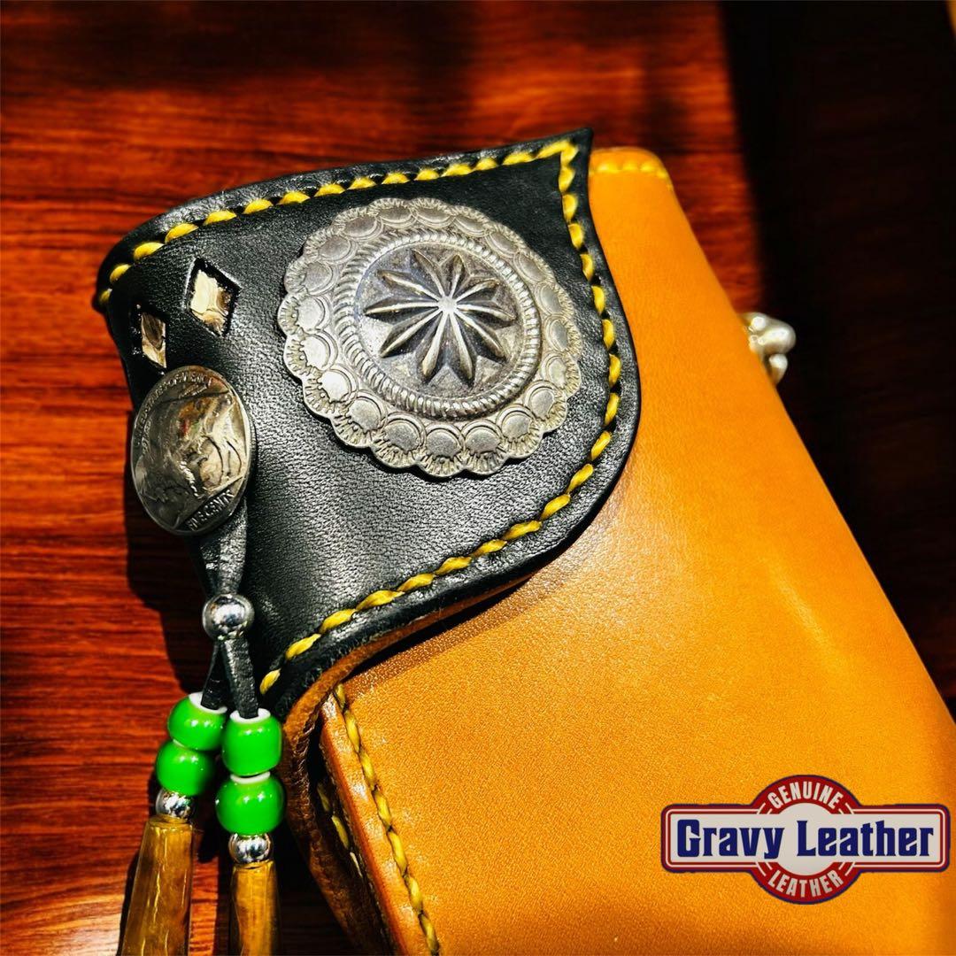 Gravy Leather 栃木レザー 本革 長財布 ファニー ホワイトハーツ
