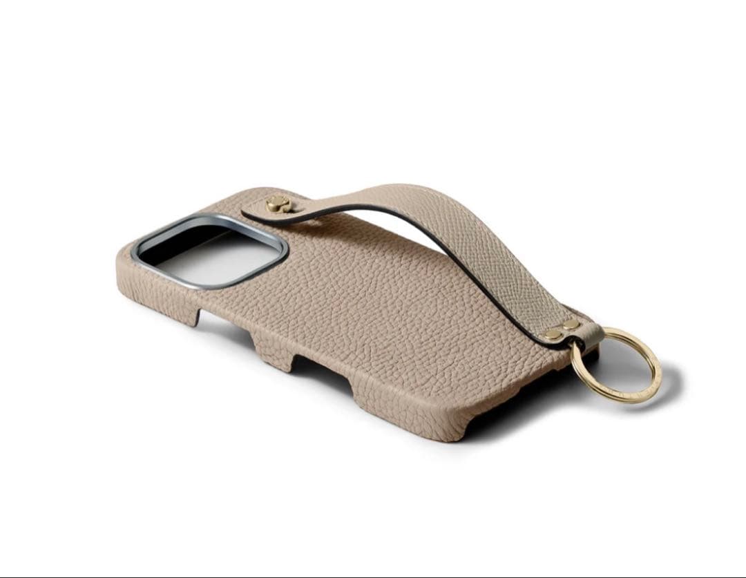 ボナぺンチュラ　iPhone16Pro ケース、ストラップセット　グレージュ