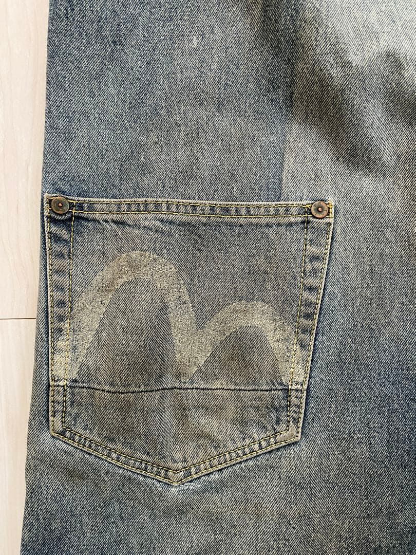 evisu デニムエプロン 前掛け インディゴ　ビンテージ（エヴィス エビス）