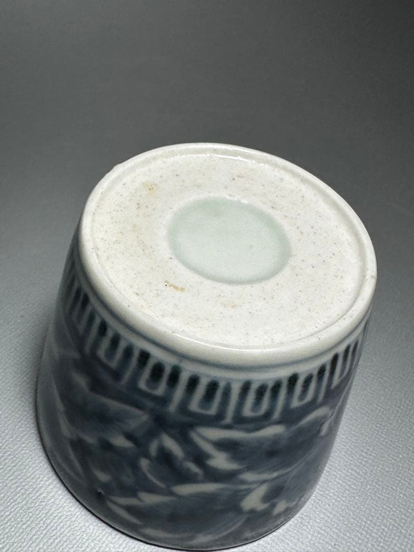 古伊万里　染付　花紋様　そば猪口　5客セット　無傷