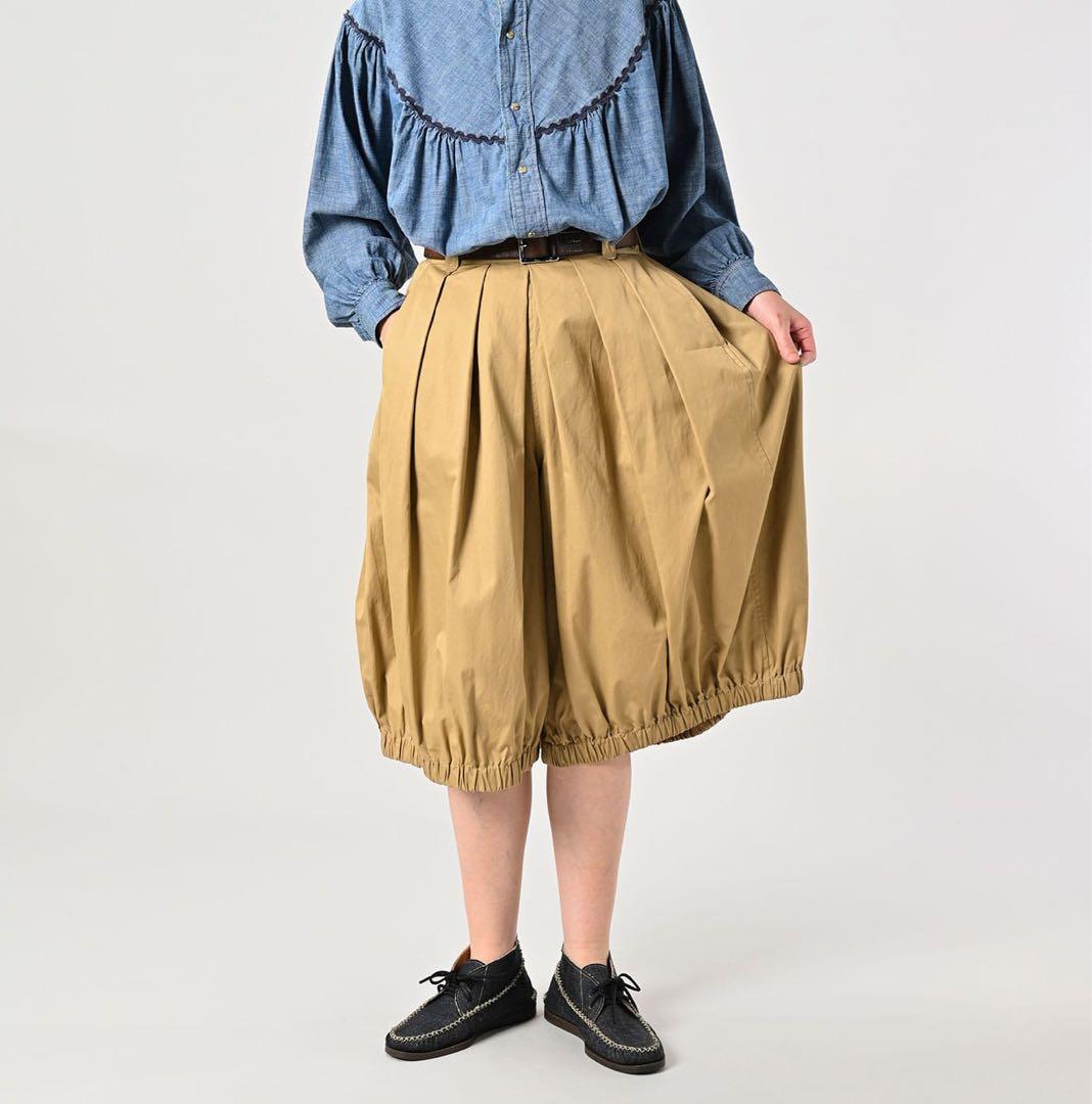 新品 45R 薄ギャバのブルマパンツ キュロット アンティークホワイト