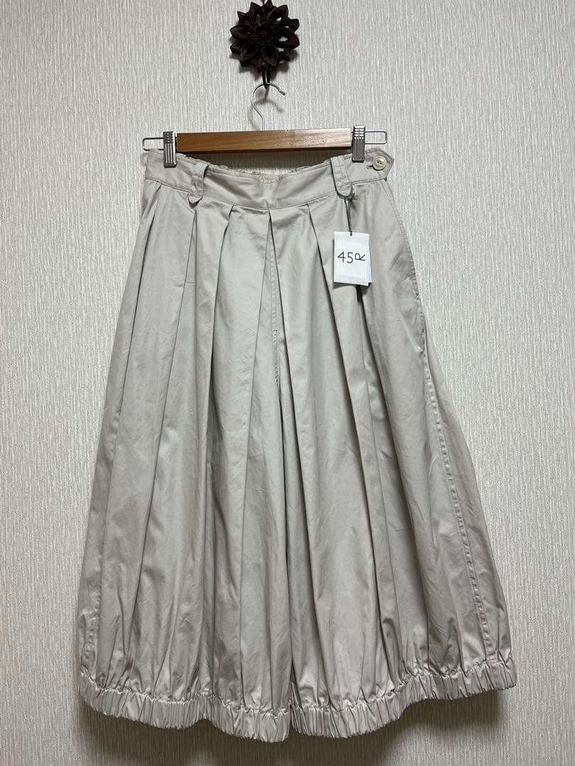 新品 45R 薄ギャバのブルマパンツ キュロット アンティークホワイト