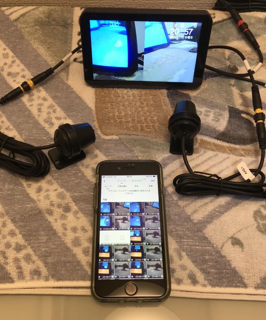 新品 バイク スマートモニター 5.5インチ ドラレコ 空気圧センサー GPS