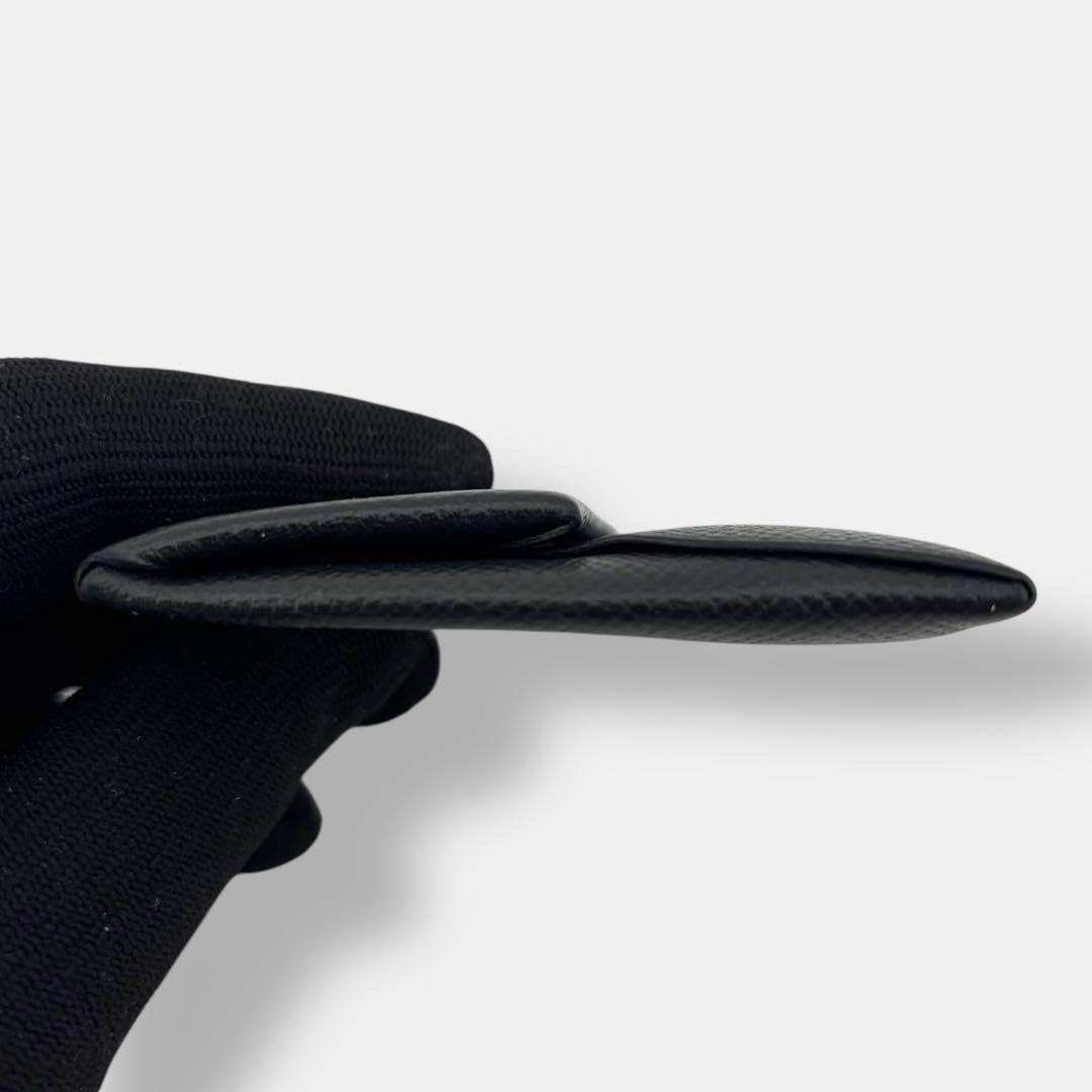 美品 エルメス バスティア ケース ブラック レザー T刻印 箱付き