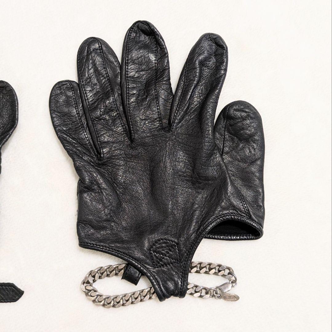 ジャンポールゴルチエ レザーグローブ ブラック