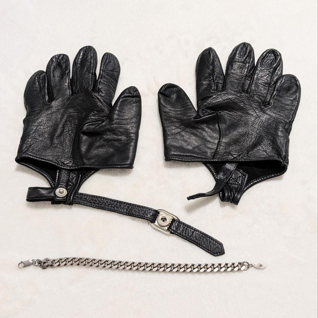 ジャンポールゴルチエ レザーグローブ ブラック
