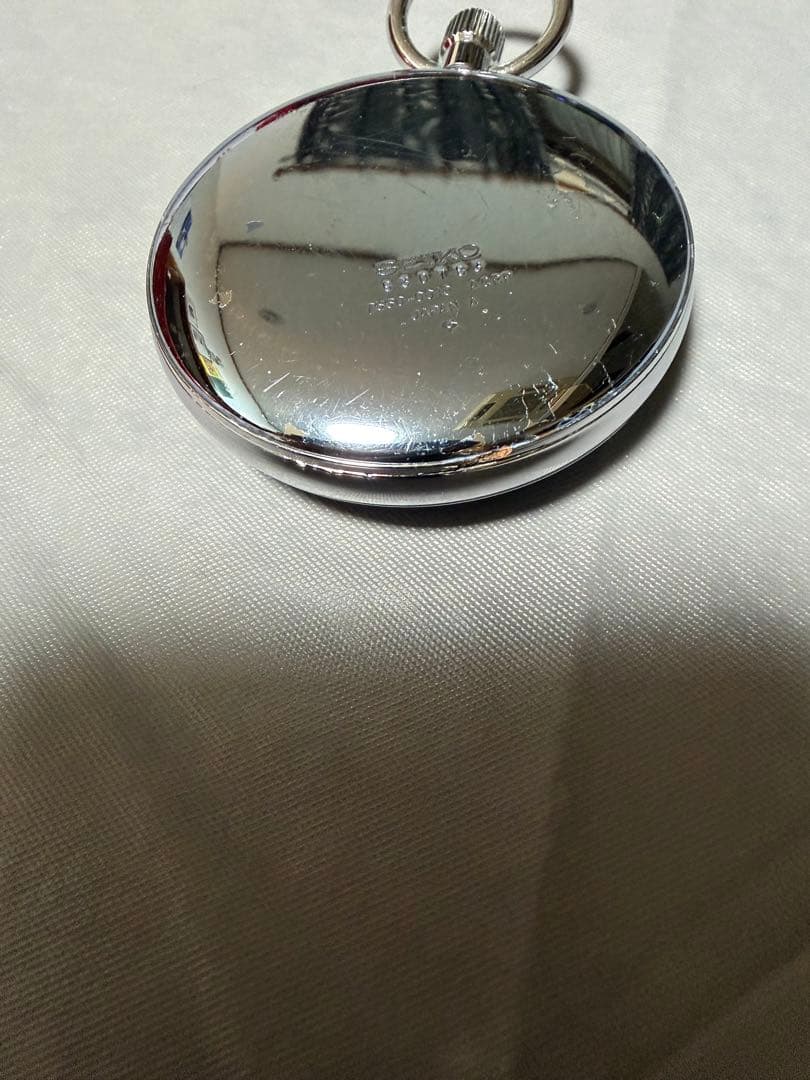 SEIKO クォーツ懐中時計 ホワイト文字盤