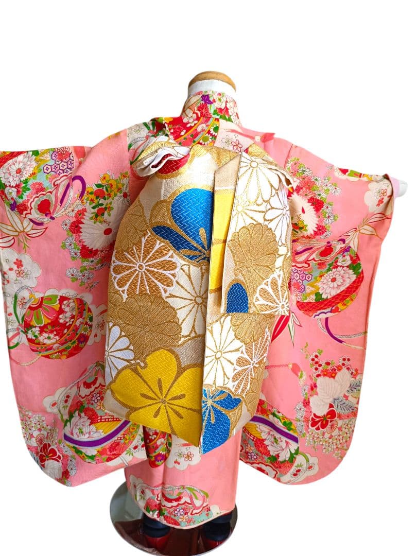 アンティークくすみピンクの着物単品