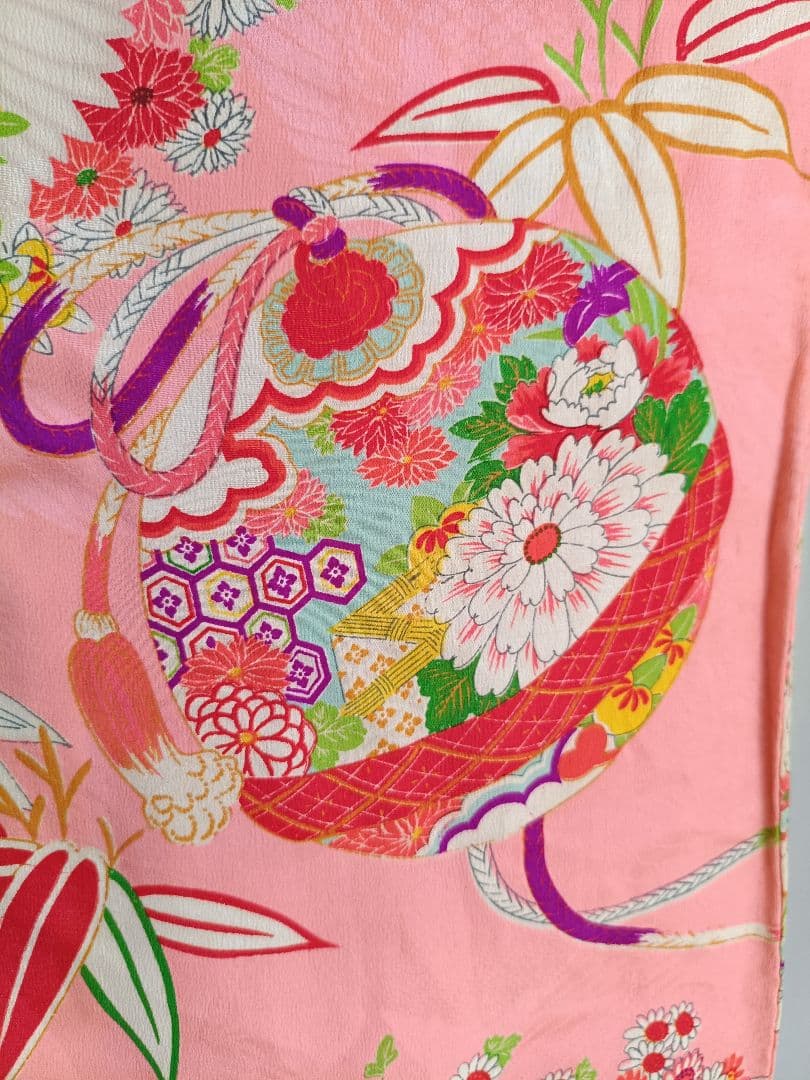 アンティークくすみピンクの着物単品