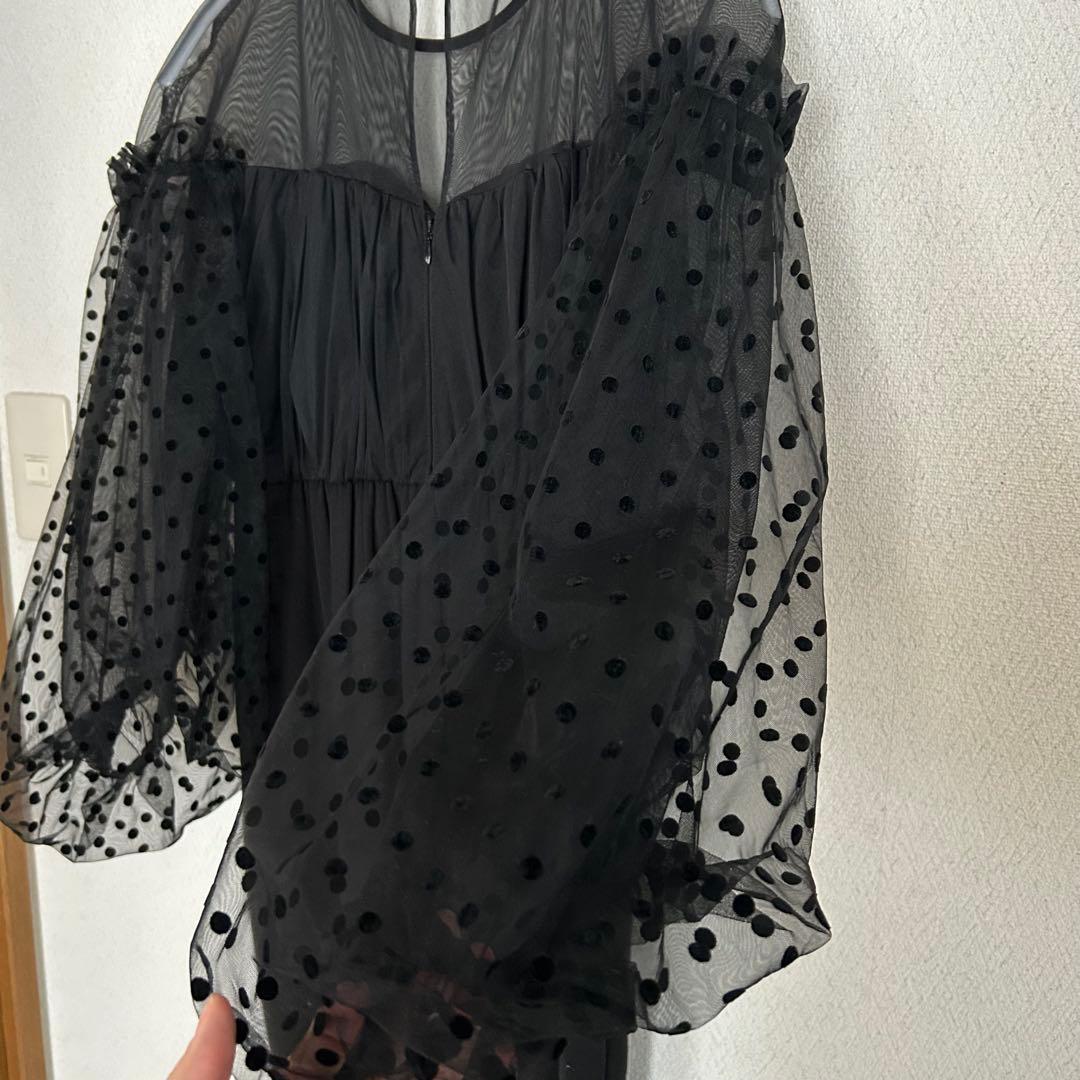 【ANDRESD】flocky dot pants dress