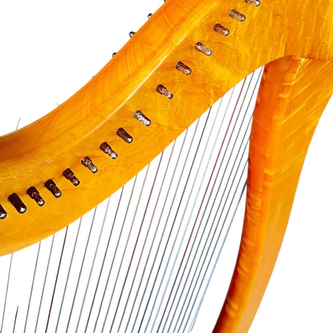 青山ハープ AOYAMA 140D 36弦　アイリッシュハープ　レバー　虎杢