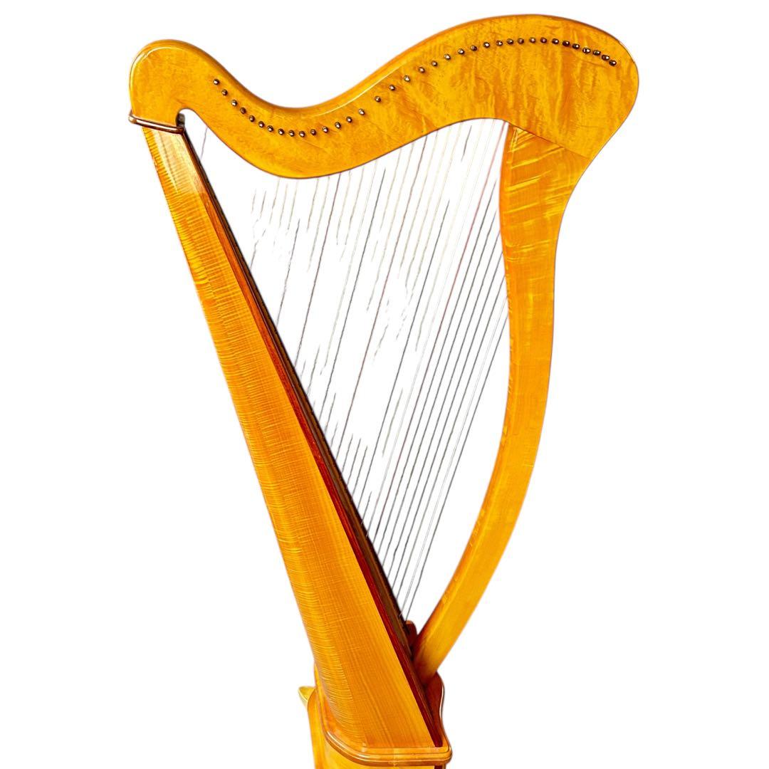 青山ハープ AOYAMA 140D 36弦　アイリッシュハープ　レバー　虎杢