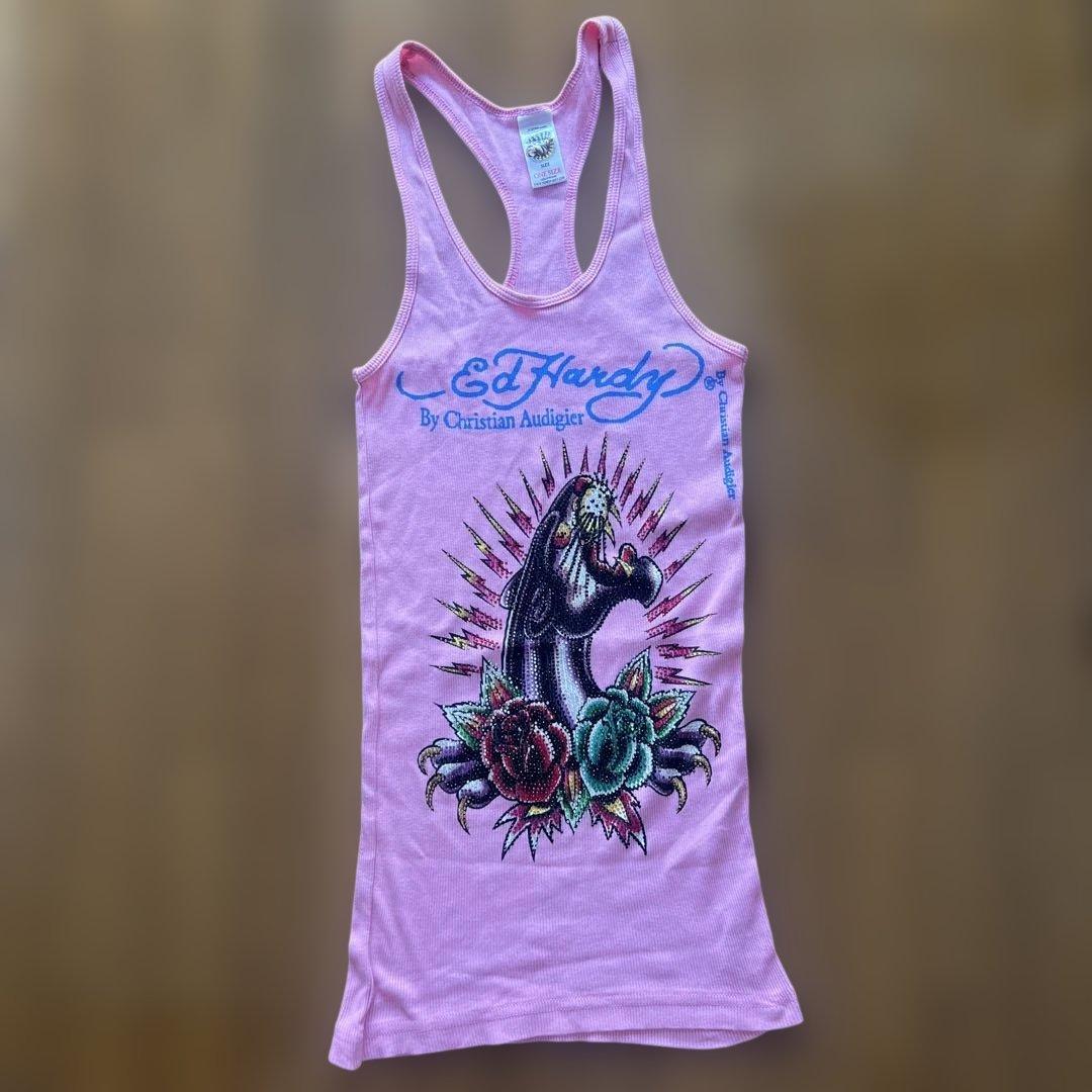 Ed Hardy ストーン ロングタンクトップ
