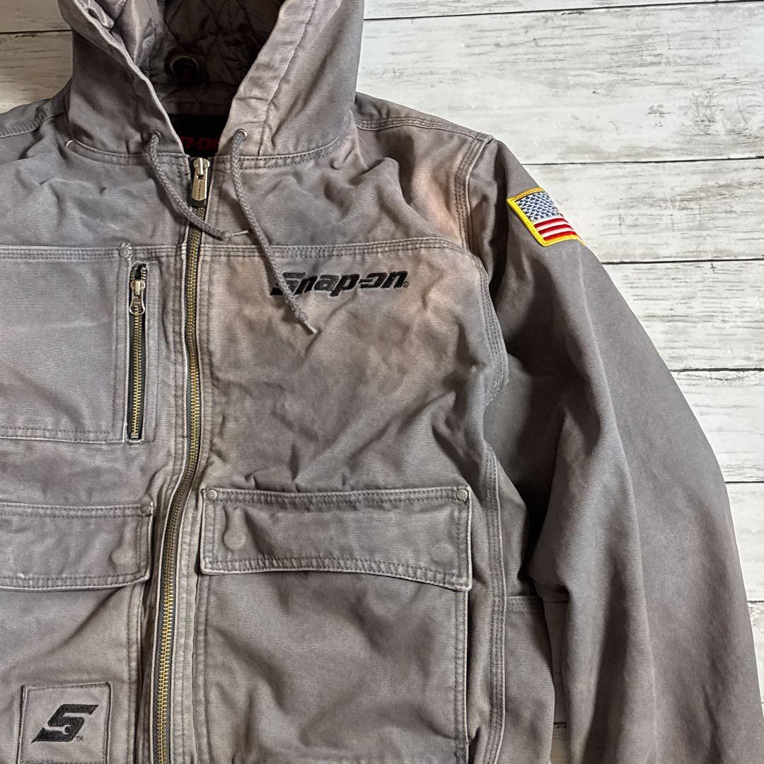 S*様 Snap-on スナップオン ダック アクティブジャケット グレー Lメ