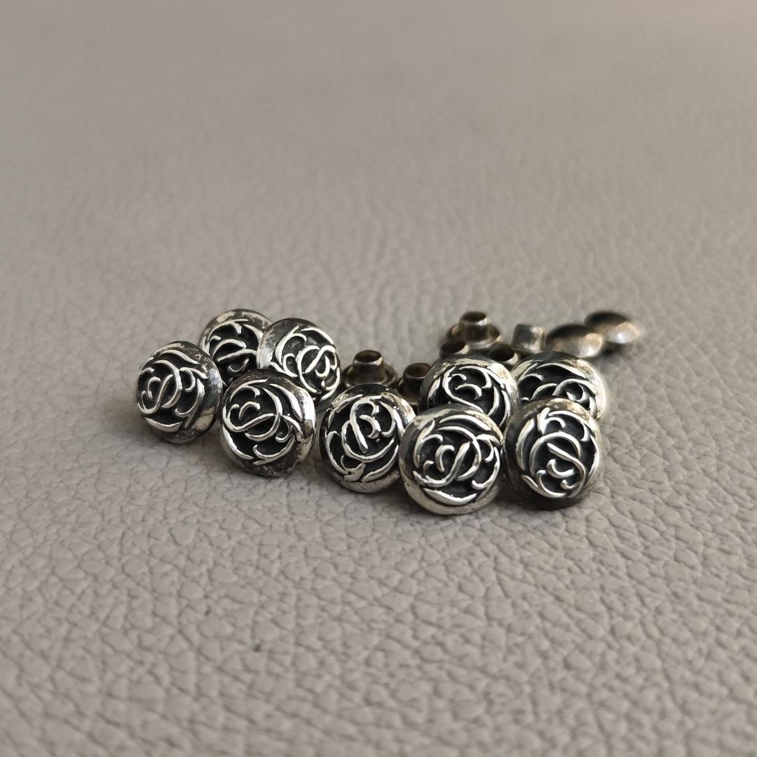 CHROME HEARTS クロムハーツ フローラルボタン スモール 9個